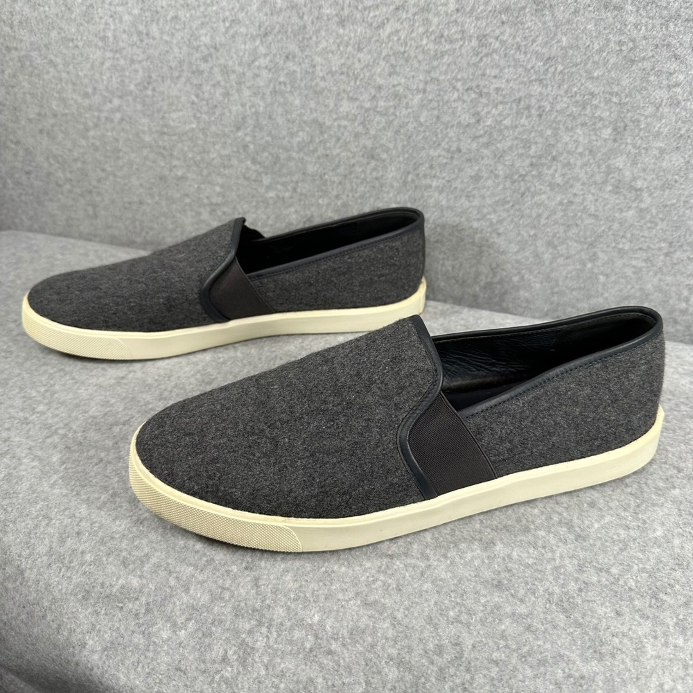 Vince Womens Blair Charcoal Grey Wool Slip On Sneakers Size 10 US